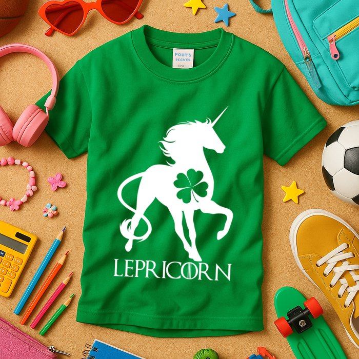 Lepricorn Leprechaun Unicorn St. Patrick's Day Kids T-Shirt