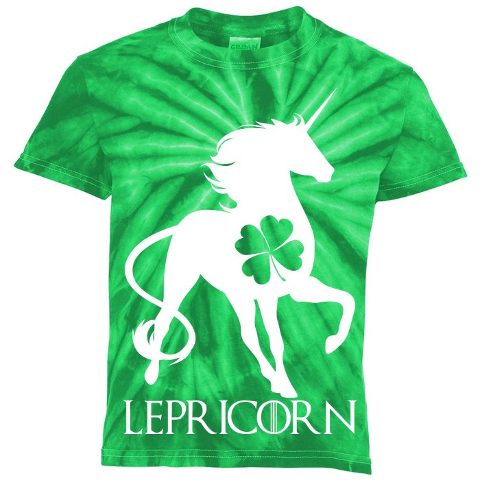 Lepricorn Leprechaun Unicorn St. Patrick's Day Kids Tie-Dye T-Shirt