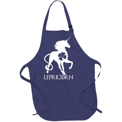 Lepricorn Leprechaun Unicorn St. Patrick's Day Full-Length Apron With Pockets