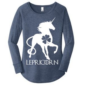 Lepricorn Leprechaun Unicorn St. Patrick's Day Women's Perfect Tri Tunic Long Sleeve Shirt