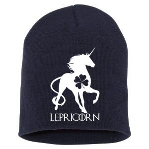 Lepricorn Leprechaun Unicorn St. Patrick's Day Short Acrylic Beanie