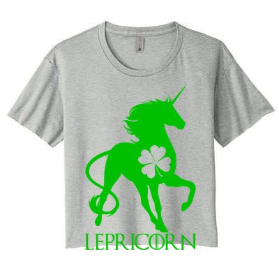 Lepricorn Leprechaun Unicorn St. Patrick's Day Women's Crop Top Tee