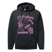 Lil Emo Rap Goth Peep Hip Hop Tattoo Performance Fleece Hoodie