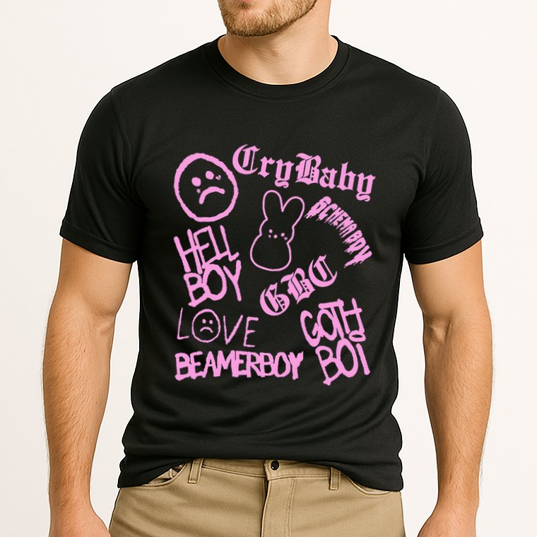 Lil Emo Rap Goth Peep Hip Hop Tattoo Performance Shirt