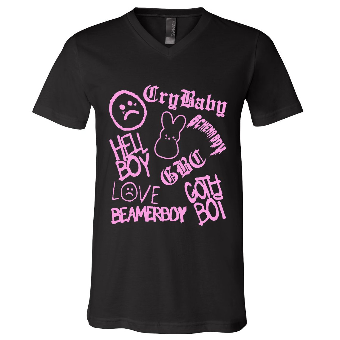 Lil Emo Rap Goth Peep Hip Hop Tattoo V-Neck T-Shirt