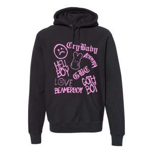 Lil Emo Rap Goth Peep Hip Hop Tattoo Premium Hoodie