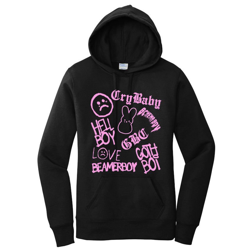 Lil Emo Rap Goth Peep Hip Hop Tattoo Women's Pullover Hoodie