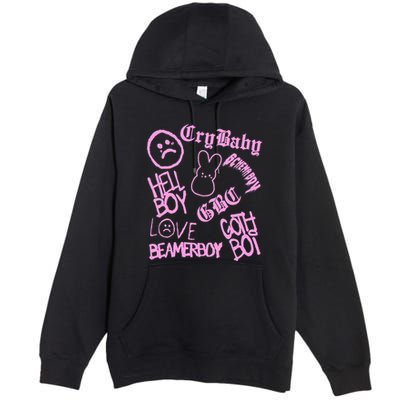 Lil Emo Rap Goth Peep Hip Hop Tattoo Premium Pullover Hoodie