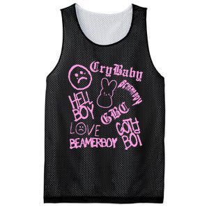 Lil Emo Rap Goth Peep Hip Hop Tattoo Mesh Reversible Basketball Jersey Tank