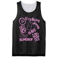 Lil Emo Rap Goth Peep Hip Hop Tattoo Mesh Reversible Basketball Jersey Tank