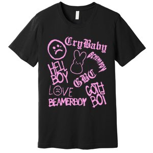 Lil Emo Rap Goth Peep Hip Hop Tattoo Premium T-Shirt