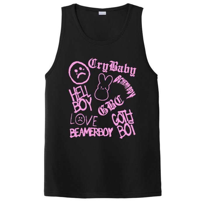 Lil Emo Rap Goth Peep Hip Hop Tattoo PosiCharge Competitor Tank