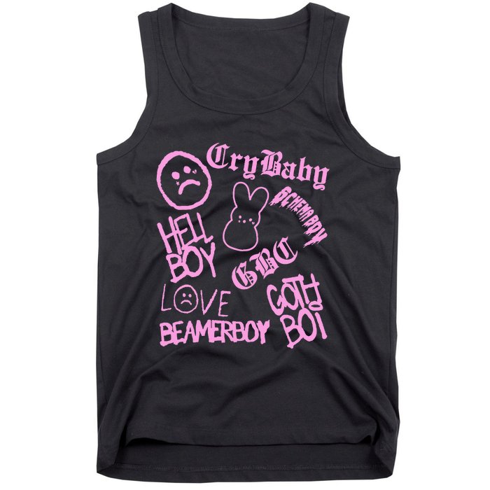 Lil Emo Rap Goth Peep Hip Hop Tattoo Tank Top