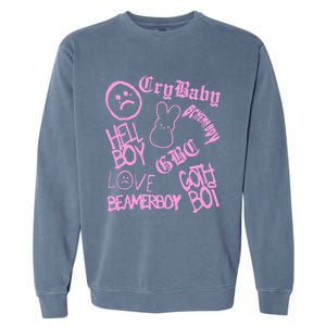 Lil Emo Rap Goth Peep Hip Hop Tattoo Garment-Dyed Sweatshirt