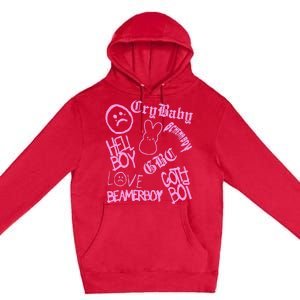 Lil Emo Rap Goth Peep Hip Hop Tattoo Premium Pullover Hoodie