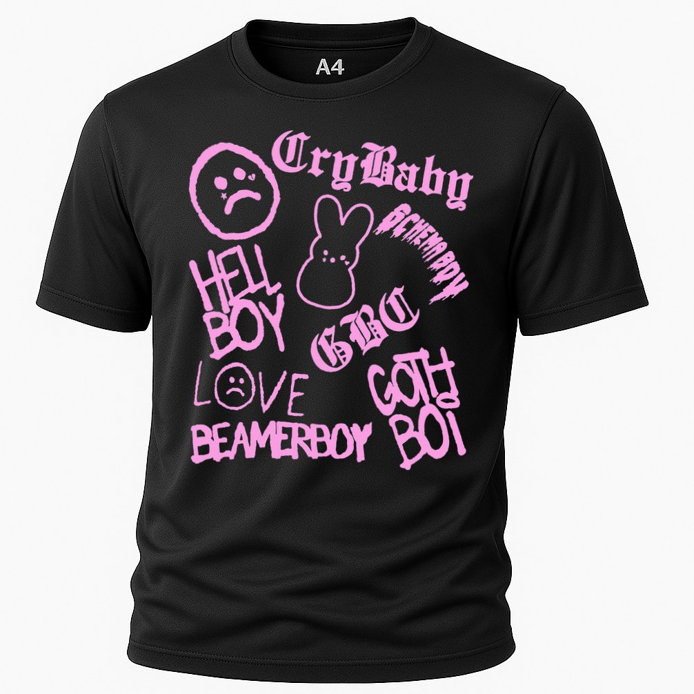 Lil Emo Rap Goth Peep Hip Hop Tattoo Cooling Performance Crew T-Shirt