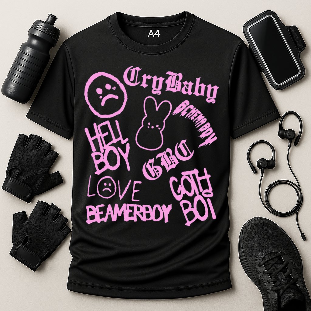 Lil Emo Rap Goth Peep Hip Hop Tattoo Cooling Performance Crew T-Shirt
