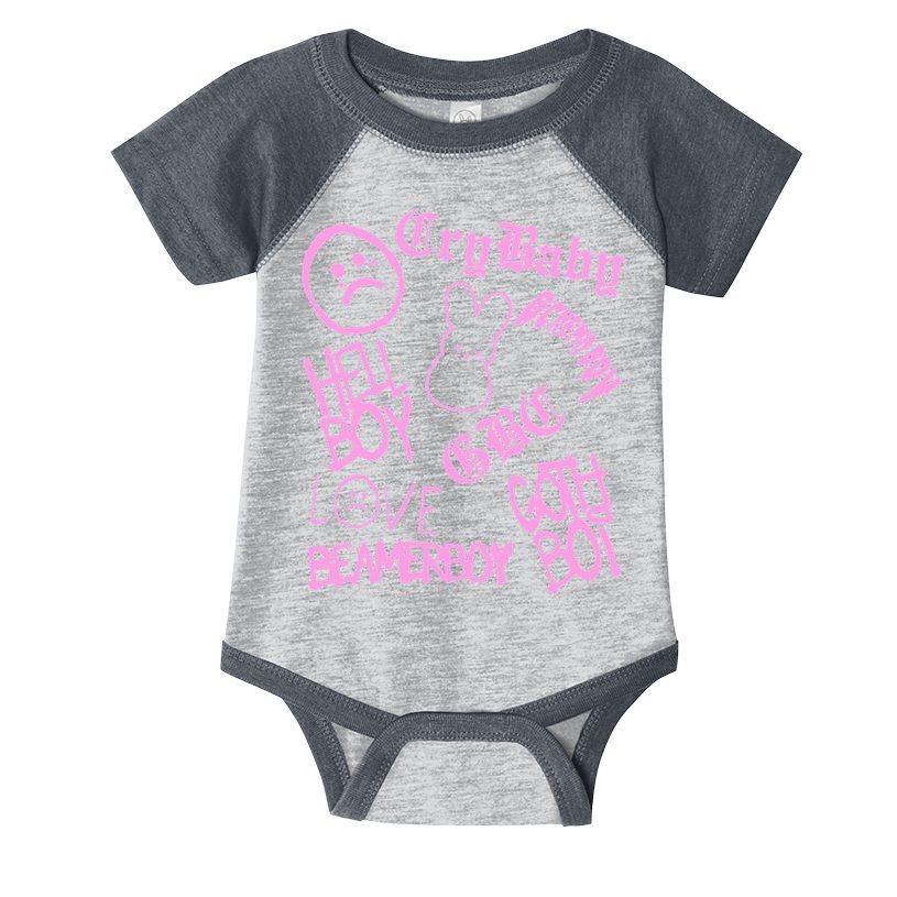 Lil Emo Rap Goth Peep Hip Hop Tattoo Infant Baby Jersey Bodysuit