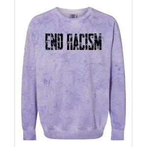 Lovely End Racism T Peace Against Racism Refugee Colorblast Crewneck Sweatshirt