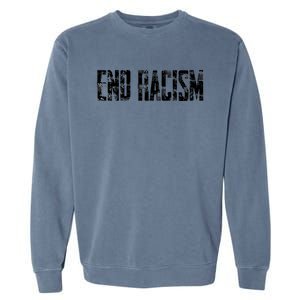 Lovely End Racism T Peace Against Racism Refugee Garment-Dyed Sweatshirt