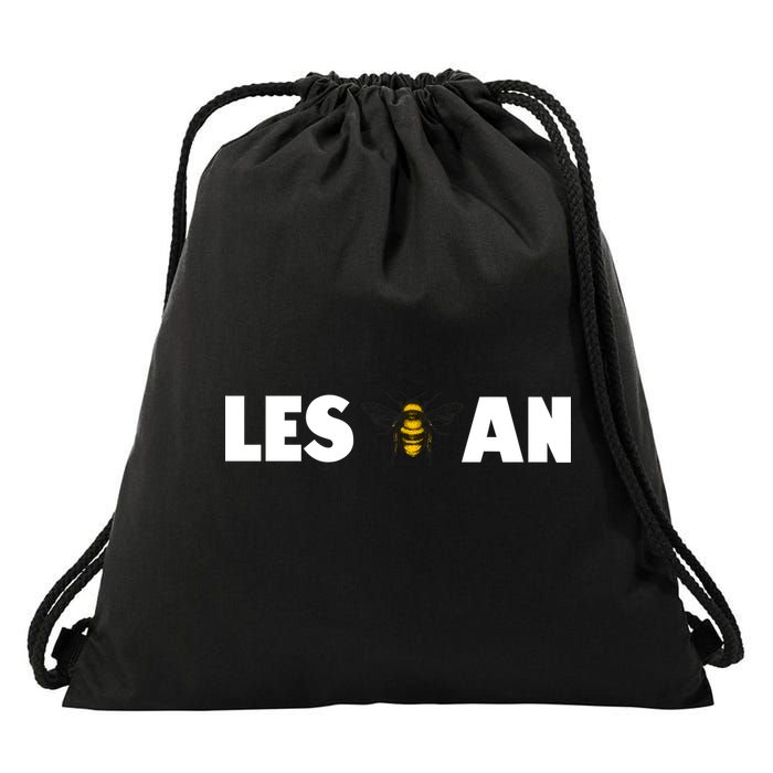 LES-Bee-an Cute Funny Lesbian Drawstring Bag