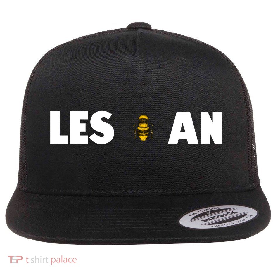 LES-Bee-an Cute Funny Lesbian Flat Bill Trucker Hat