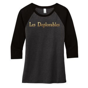 Les Deplorables USA Donald Trump 2016 Women's Tri-Blend 3/4-Sleeve Raglan Shirt