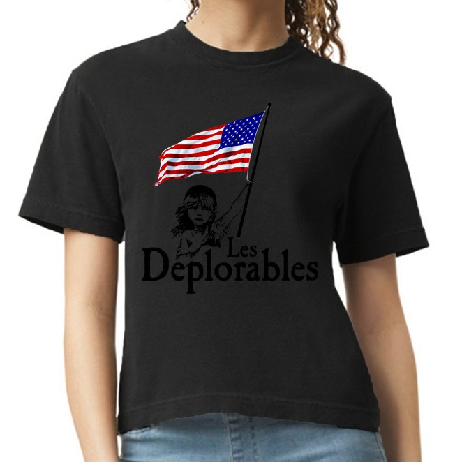 Les Deplorables USA Flag Parody Vote Trump 2016 Comfort Colors Boxy T-Shirt