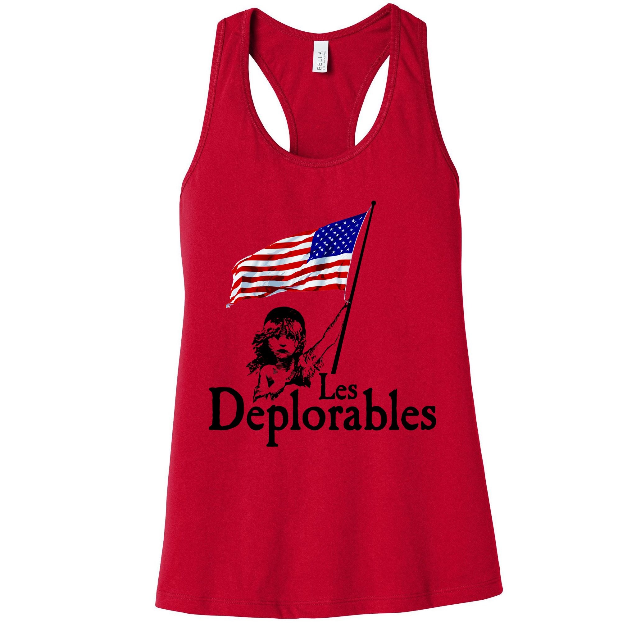 Les Deplorables USA Flag Parody Vote Trump 2016 Womens Tank Top