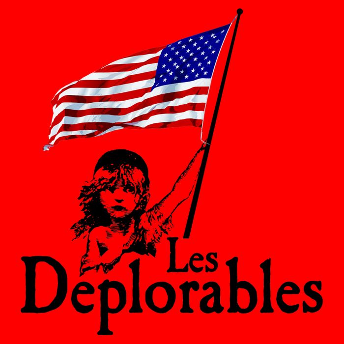 Les Deplorables USA Flag Parody Vote Trump 2016 Women's V-Neck T-Shirt
