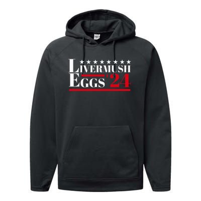 Livermush Eggs Southern Food Foodie Humor Political Election Performance Fleece Hoodie