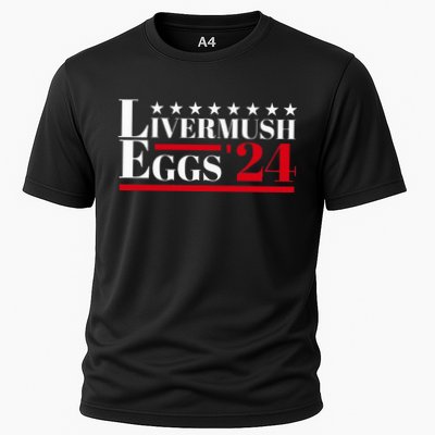 Livermush Eggs Southern Food Foodie Humor Political Election Cooling Performance Crew T-Shirt