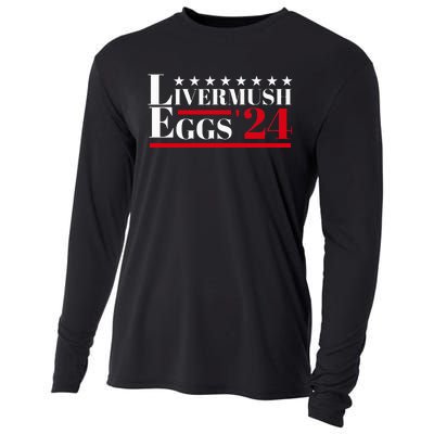 Livermush Eggs Southern Food Foodie Humor Political Election Cooling Performance Long Sleeve Crew