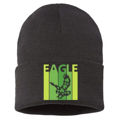 Lucky Eagle St Patrick's Day Irish Gift Sustainable Knit Beanie