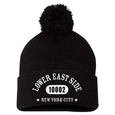 Lower East Side New York City 10002 Nyc Pom Pom 12in Knit Beanie