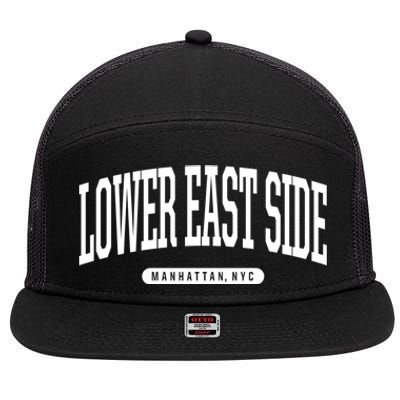 Lower East Side Manhattan Ny Nyc Borough Lower East Side Manhattan New York 7 Panel Mesh Trucker Snapback Hat