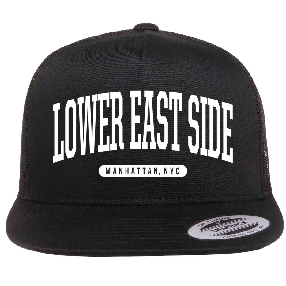 Lower East Side Manhattan Ny Nyc Borough Lower East Side Manhattan New York Flat Bill Trucker Hat