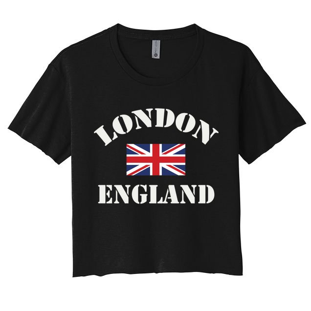 London England Souvenir Tourist Cute Gift Crop Top