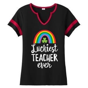 Luckiesteacher Ever St Patricks Day School Gifts Ladies Halftime Notch Neck Tee