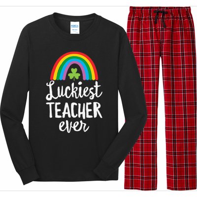 Luckiesteacher Ever St Patricks Day School Gifts Long Sleeve Pajama Set