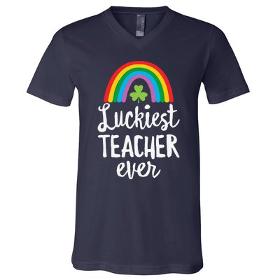 Luckiesteacher Ever St Patricks Day School Gifts V-Neck T-Shirt