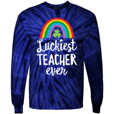 Luckiesteacher Ever St Patricks Day School Gifts Tie-Dye Long Sleeve Shirt