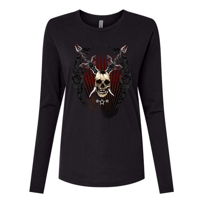 Loyal Enemy Skulls Womens Cotton Relaxed Long Sleeve T-Shirt