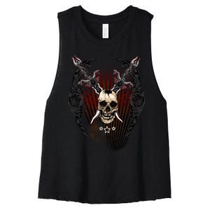 Loyal Enemy Skulls Women's Racerback Cropped Tank