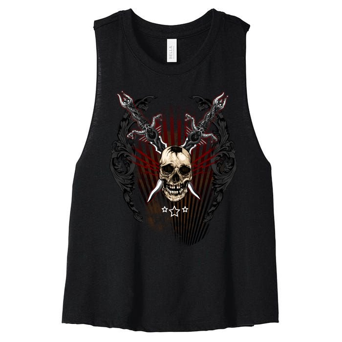 Loyal Enemy Skulls Women's Racerback Cropped Tank