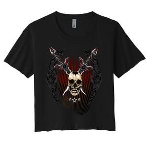 Loyal Enemy Skulls Women's Crop Top Tee