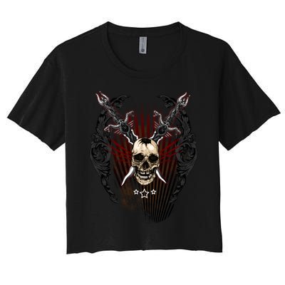 Loyal Enemy Skulls Women's Crop Top Tee