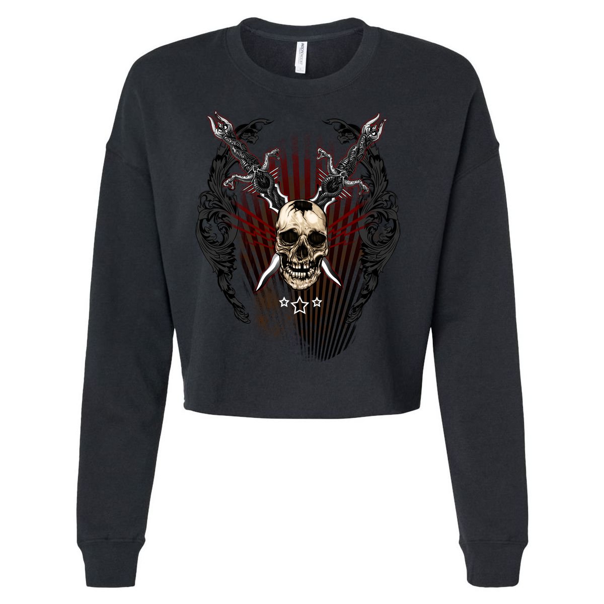 Loyal Enemy Skulls Cropped Pullover Crew