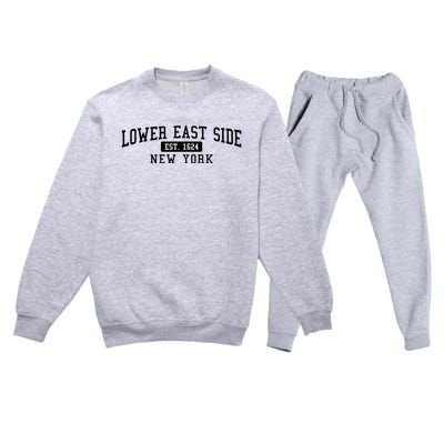 Lower East Side Manhattan New York Premium Crewneck Sweatsuit Set