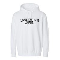 Lower East Side Manhattan New York Garment-Dyed Fleece Hoodie